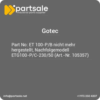 gotec-et-100-pb-nicht-mehr-hergestellt-nachfolgemodell-etg100-pc-23050-art-nr-105357