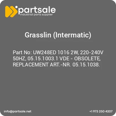 grasslin-intermatic-uw248ed-1016-2w-220-240v-50hz-051510031-vde-obsolete-replacement-art-nr-05151038