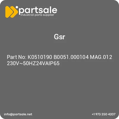 gsr-k0510190-b0051000104-mag012-230v50hz24vaip65