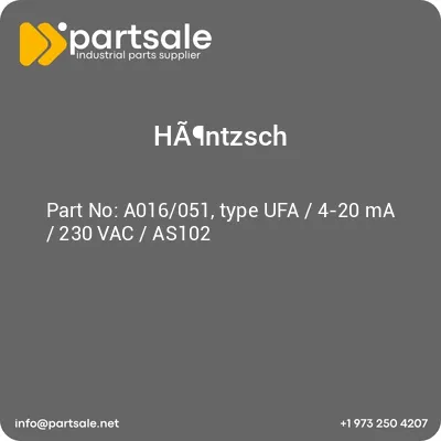 hantzsch-a016051-type-ufa-4-20-ma-230-vac-as102