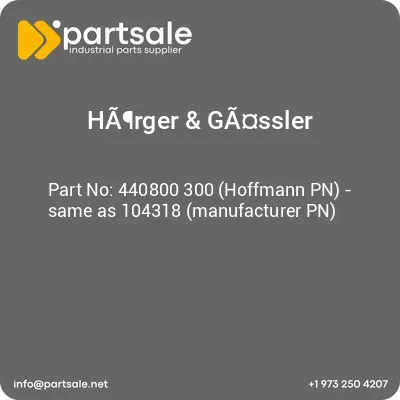 harger-gassler-440800-300-hoffmann-pn-same-as-104318-manufacturer-pn