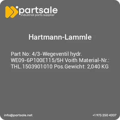 43-wegeventil-hydr-we09-6p100e1155h-voith-material-nr-thl1503901010-posgewicht-2040-kg