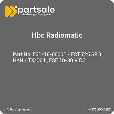 hbc-radiomatic-531-18-00001-fst-726-sp3-han-txc64_-fse-10-30-v-dc