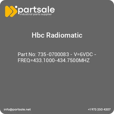 hbc-radiomatic-735-0700083-v6vdc-freq4331000-4347500mhz
