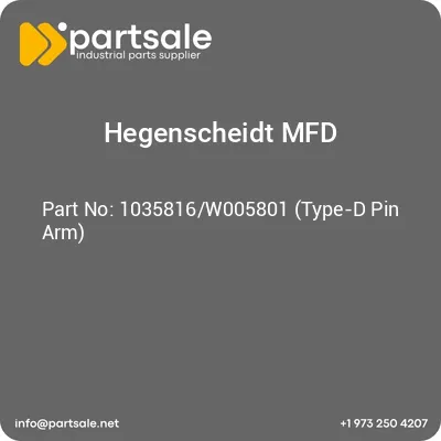 hegenscheidt-mfd-1035816w005801-type-d-pin-arm