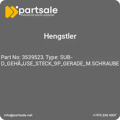 3539523-type-sub-d_gehause_steck_9p_gerade_mschraube