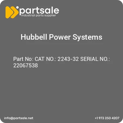 hubbell-power-systems-cat-no-2243-32-serial-no-22067538