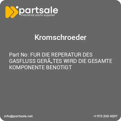 fur-die-reperatur-des-gasfluss-gerates-wird-die-gesamte-komponente-benotigt