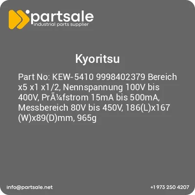 kew-5410-9998402379-bereich-x5-x1-x12-nennspannung-100v-bis-400v-pra14fstrom-15ma-bis-500ma-messbereich-80v-bis-450v-186lx167-wx89dmm-965g