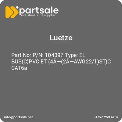 luetze-pn-104397-type-el-buscpvc-et-4a2aawg221stc-cat6a