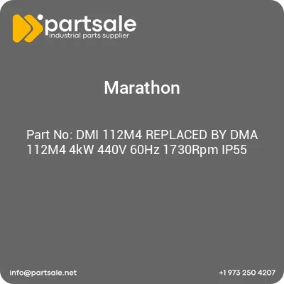 dmi-112m4-replaced-by-dma-112m4-4kw-440v-60hz-1730rpm-ip55