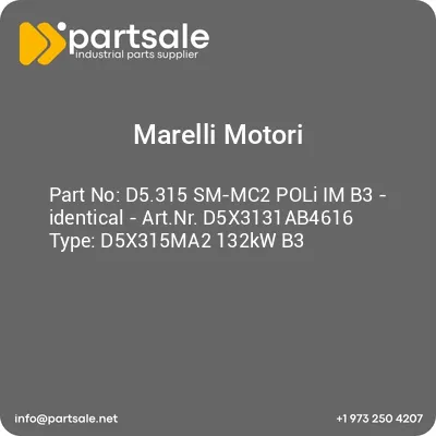 d5315-sm-mc2-poli-im-b3-identical-artnr-d5x3131ab4616-type-d5x315ma2-132kw-b3