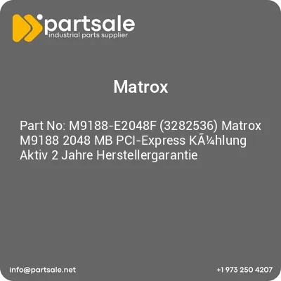 m9188-e2048f-3282536-matrox-m9188-2048-mb-pci-express-ka14hlung-aktiv-2-jahre-herstellergarantie