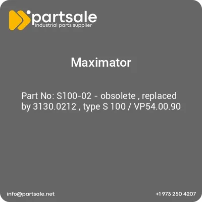 maximator-s100-02-obsolete-replaced-by-31300212-type-s-100-vp540090