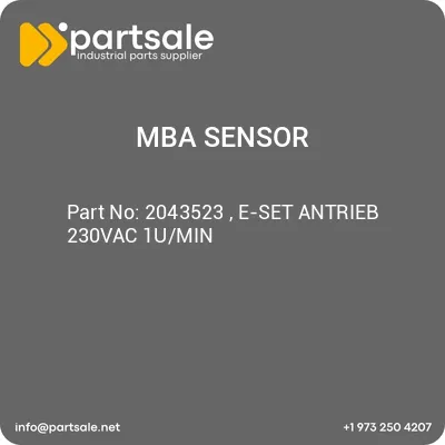 mba-sensor-2043523-e-set-antrieb-230vac-1umin