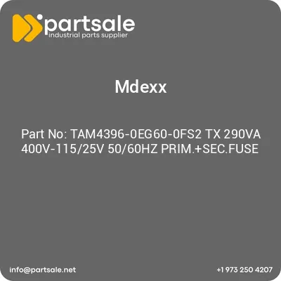 tam4396-0eg60-0fs2-tx-290va-400v-11525v-5060hz-primsecfuse
