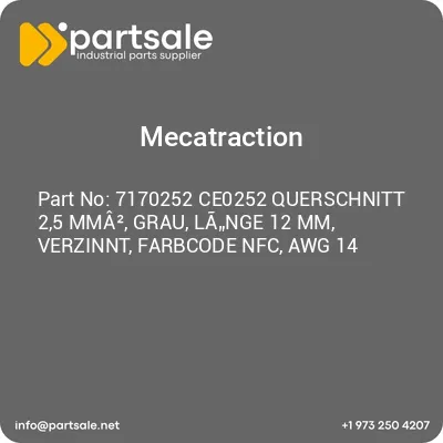 7170252-ce0252-querschnitt-25-mma2-grau-lange-12-mm-verzinnt-farbcode-nfc-awg-14