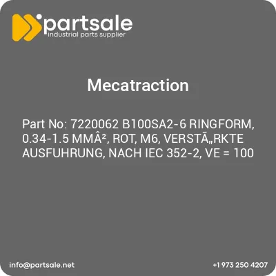 7220062-b100sa2-6-ringform-034-15-mma2-rot-m6-verstarkte-ausfuhrung-nach-iec-352-2-ve-100