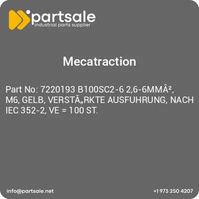 7220193-b100sc2-6-26-6mma2-m6-gelb-verstarkte-ausfuhrung-nach-iec-352-2-ve-100-st