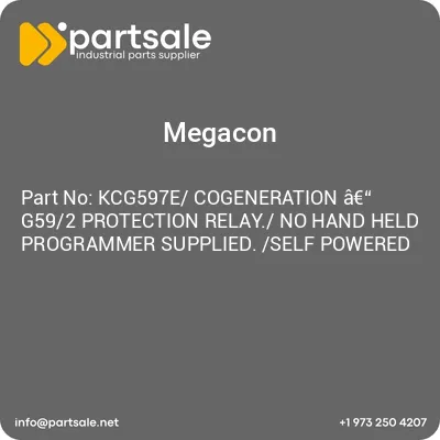 kcg597e-cogeneration-a-g592-protection-relay-no-hand-held-programmer-supplied-self-powered