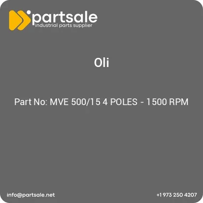 mve-50015-4-poles-1500-rpm