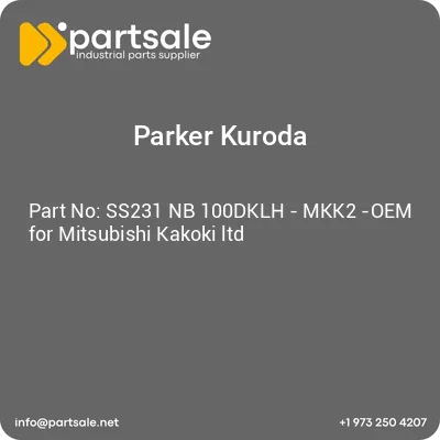 parker-kuroda-ss231-nb-100dklh-mkk2-oem-for-mitsubishi-kakoki-ltd