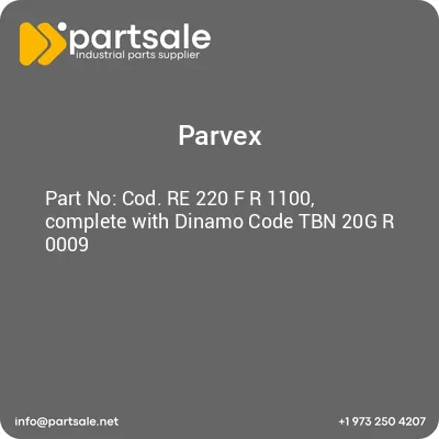 parvex-cod-re-220-f-r-1100-complete-with-dinamo-code-tbn-20g-r-0009