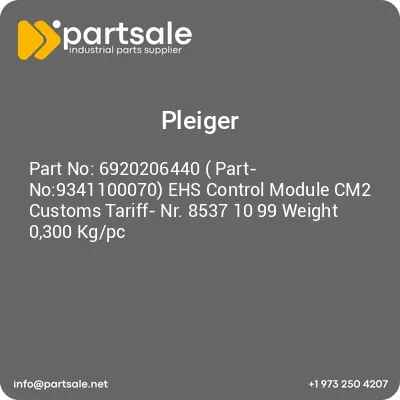 6920206440-part-no9341100070-ehs-control-module-cm2-customs-tariff-nr-8537-10-99-weight-0300-kgpc