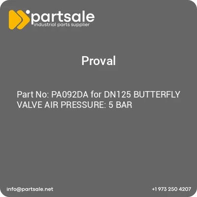 pa092da-for-dn125-butterfly-valve-air-pressure-5-bar