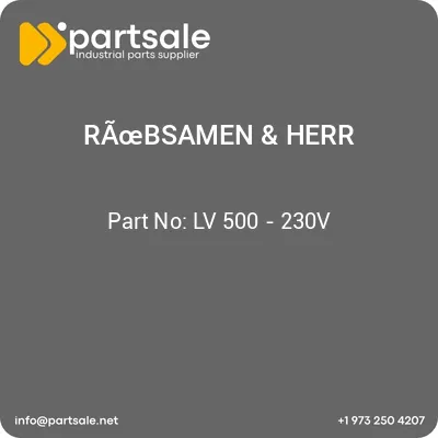 rabsamen-herr-lv-500-230v