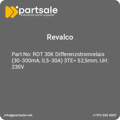 rdt-30k-differenzstromrelais-30-300ma-05-30a-3te-525mm-uh-230v