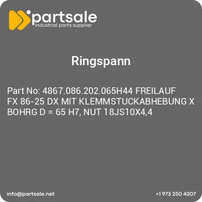 4867086202065h44-freilauf-fx-86-25-dx-mit-klemmstuckabhebung-x-bohrg-d-65-h7-nut-18js10x44