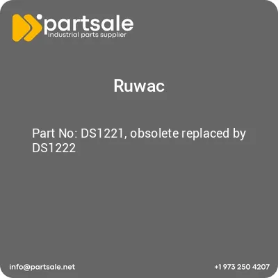 ruwac-ds1221-obsolete-replaced-by-ds1222