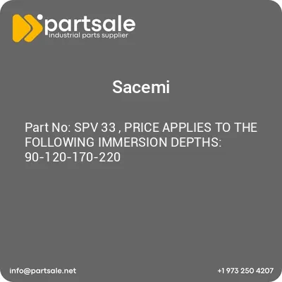 spv-33-price-applies-to-the-following-immersion-depths-90-120-170-220