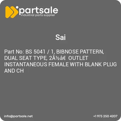 sai-bs-5041-1-bibnose-pattern-dual-seat-type-2a12a-outlet-instantaneous-female-with-blank-plug-and-ch