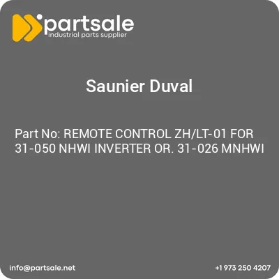 saunier-duval-remote-control-zhlt-01-for-31-050-nhwi-inverter-or-31-026-mnhwi