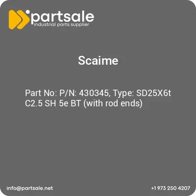 pn-430345-type-sd25x6t-c25-sh-5e-bt-with-rod-ends
