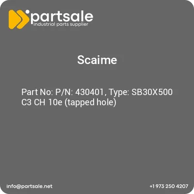 pn-430401-type-sb30x500-c3-ch-10e-tapped-hole