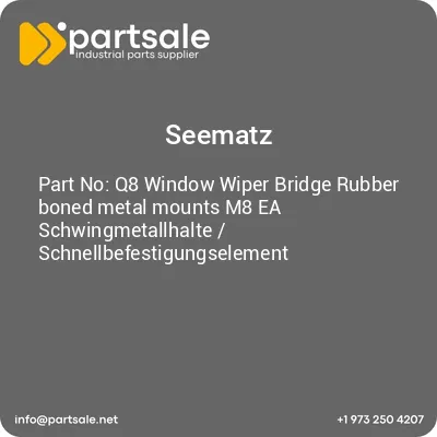 seematz-q8-window-wiper-bridge-rubber-boned-metal-mounts-m8-ea-schwingmetallhalte-schnellbefestigungselement