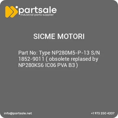 sicme-motori-type-np280m5-p-13-sn-1852-9011-obsolete-replased-by-np280ks6-ic06-pva-b3