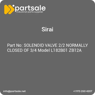 sirai-solenoid-valve-22-normally-closed-of-34-model-l182b01-zb12a