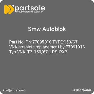smw-autoblok-pn77095016-type15067-vnkobsoletereplacement-by-77091916-typ-vnk-t2-15067-lps-pxp