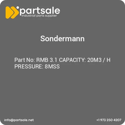 sondermann-rmb-31-capacity-20m3-h-pressure-8mss