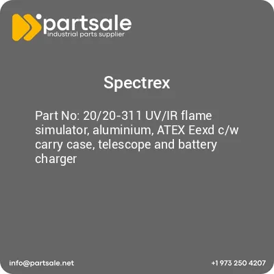 spectrex-2020-311-uvir-flame-simulator-aluminium-atex-eexd-cw-carry-case-telescope-and-battery-charger