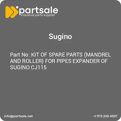 sugino-kit-of-spare-parts-mandrel-and-roller-for-pipes-expander-of-sugino-cj115