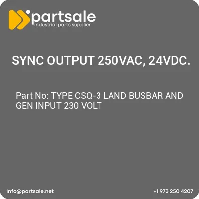 type-csq-3-land-busbar-and-gen-input-230-volt