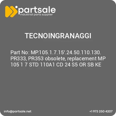 tecnoingranaggi-mp10517152450110130-pr333-pr353-obsolete-replacement-mp-105-1-7-std-110a1-cd-24-s5-or-sb-ke