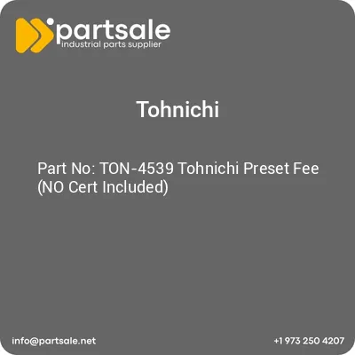 ton-4539-tohnichi-preset-fee-no-cert-included