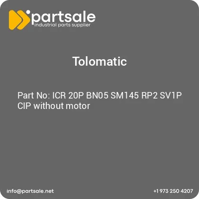 icr-20p-bn05-sm145-rp2-sv1p-cip-without-motor