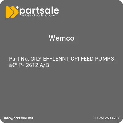 wemco-oily-efflennt-cpi-feed-pumps-a-p-2612-ab